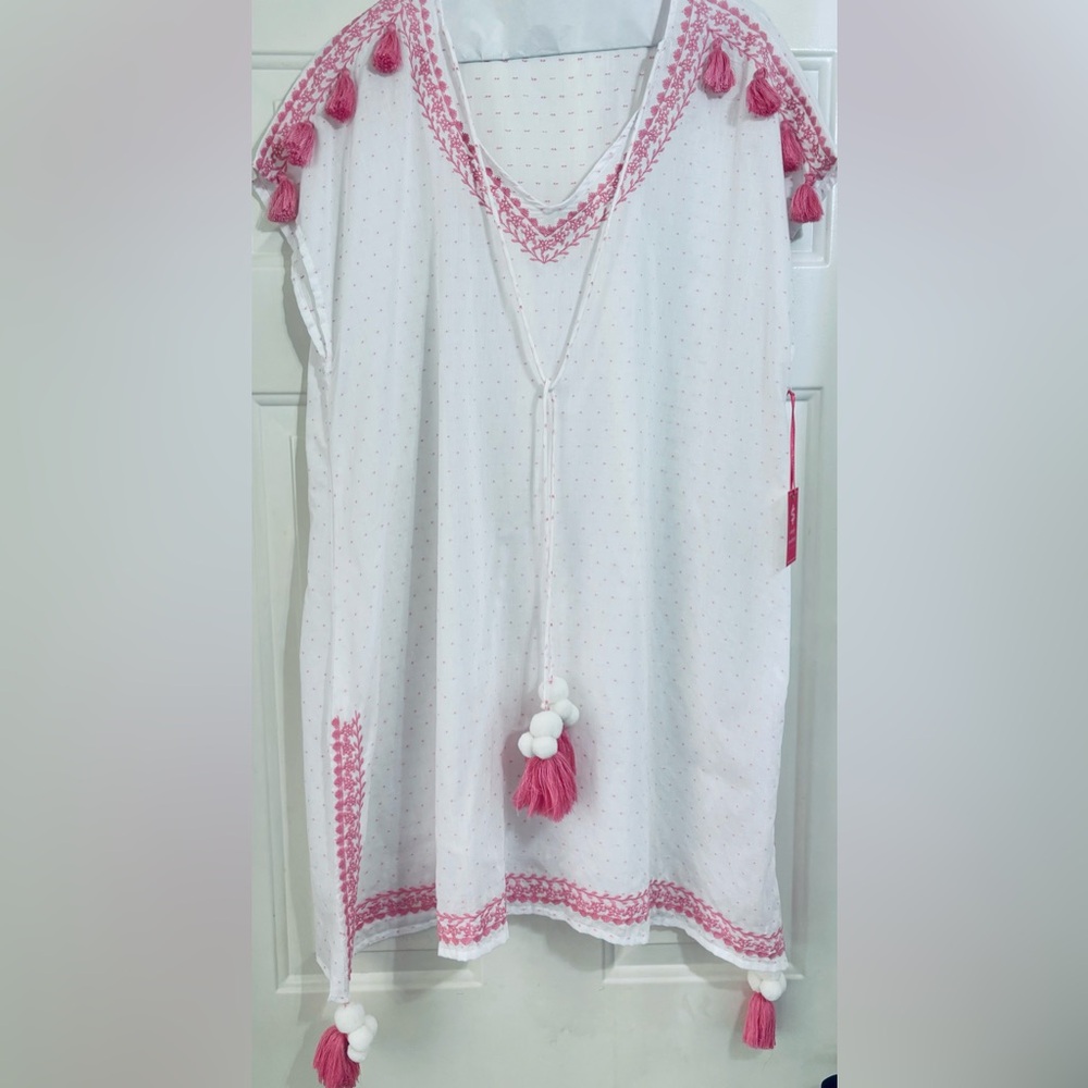 NEW classic swim coverup with tassels